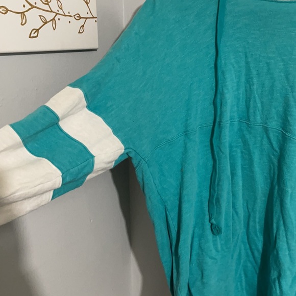 Large Turquoise Varsity Sweater - Picture 2 of 5
